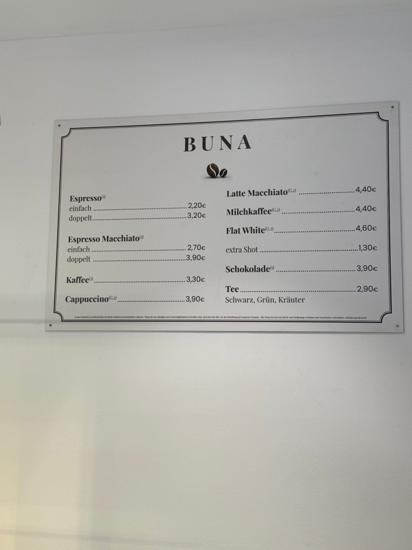 Karte an der Wand